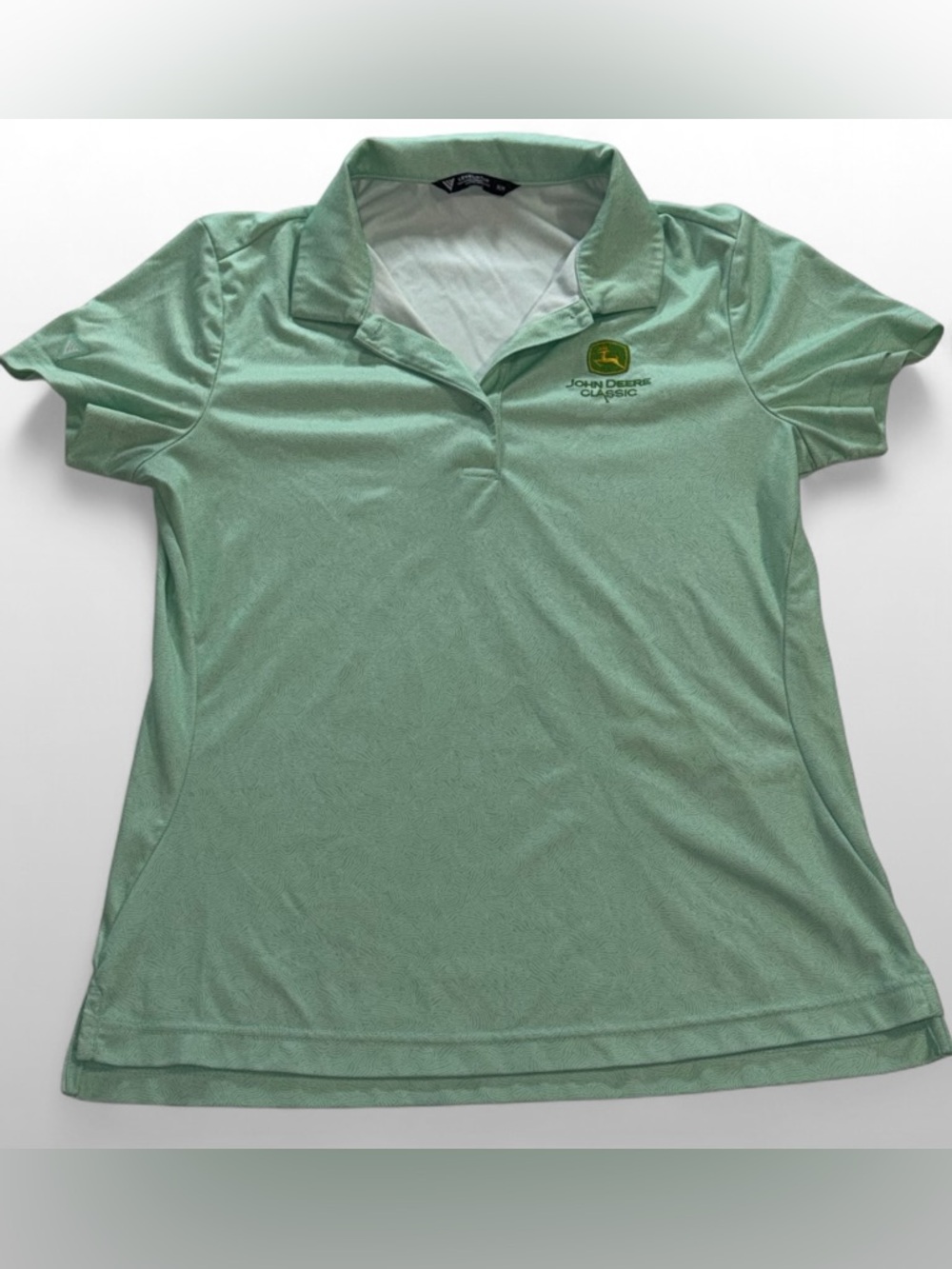 Levelwear John Deere Classic Polo Womens Medium Green Golf Shirt Performance